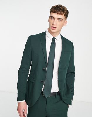 Jack & Jones Premium super slim fit suit jacket in dark green