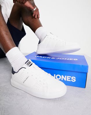 Jack & Jones sneakers in white and navy