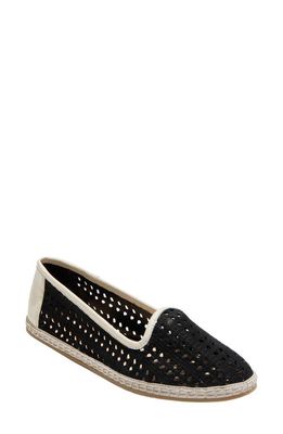 Jack Rogers Conwell Flat in Black/Ivory 