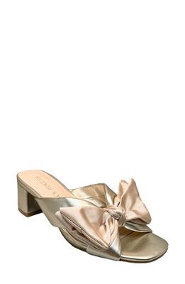 Jack Rogers Debra Block Heel Slide Sandal in Platinum 