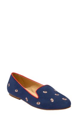 Jack Rogers Football Embroidered Loafer in Midnight