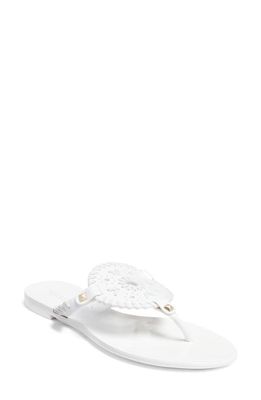 Jack Rogers Georgica Jelly Flip Flop in White/White