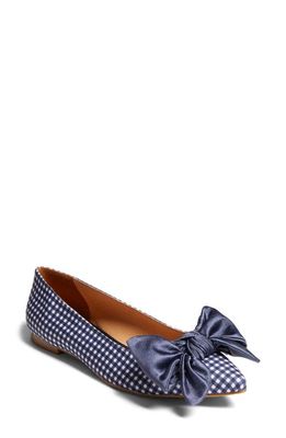 Jack Rogers Heidi Pointed Toe Flat in Gingham/Midnight