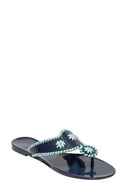 Jack Rogers Jacks Jelly Sandal in Midnight/Turquoise