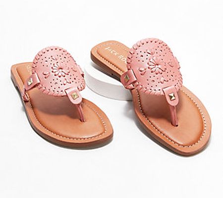 Jack Rogers Leather Thong Sandals - Georgica May
