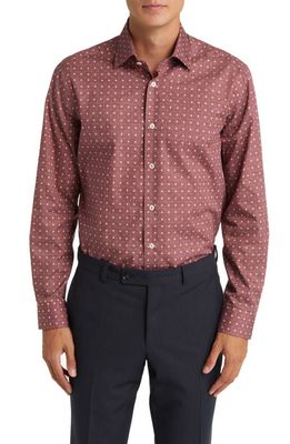 Jack Victor Agustin Contemporary Fit Foulard Print Cotton Button-Up Shirt in Rose