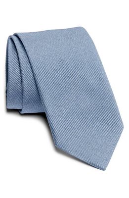 Jack Victor Bowman Solid Silk Blend Tie in Blue