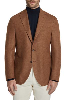 Jack Victor Darwin Soft Constructed Cashmere Knit Sport Coat in Mid Brown