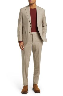Jack Victor Dean Soft Constructed Wool Suit in Tan