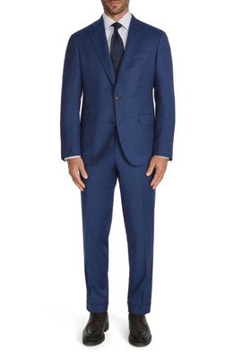 Jack Victor Espirit Mixy Stretch Wool Suit in Mid Blue
