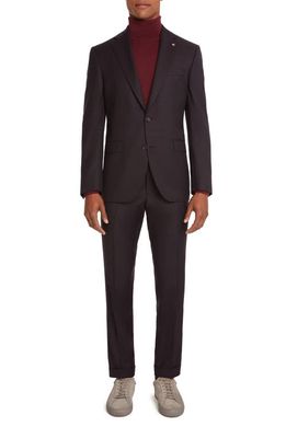 Jack Victor Esprit Soft Constructed Deco Wool Suit in Berry