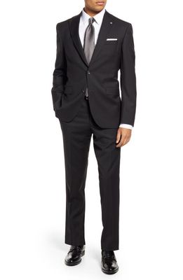 Jack Victor Esprit Soft Contemporary Fit Wool Suit in Black