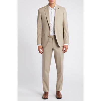 Jack Victor Esprit Solid Tan Wool Suit 