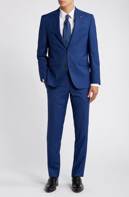 Jack Victor Esprit Textured Navy Wool Suit 