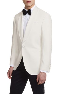 Jack Victor Ethan Trim Fit Solid Wool Dinner Jacket in Cream
