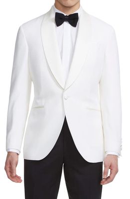 Jack Victor Ethan Trim Fit Solid Wool Dinner Jacket in White