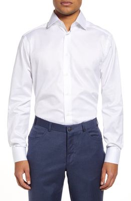 Jack Victor Greene Cotton Button-Up Shirt in White