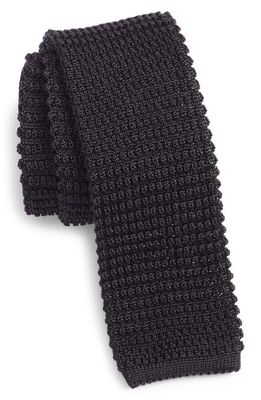 Jack Victor Hudson Silk Knit Tie in Black