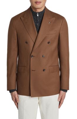 Jack Victor Martin Double Breasted Wool Sport Coat in Brown
