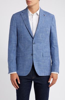 Jack Victor Midland Check Wool Blend Sport Coat in Medium Blue 