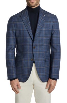 Jack Victor Midland Plaid Soft Constructed Wool Sport Coat in Blue