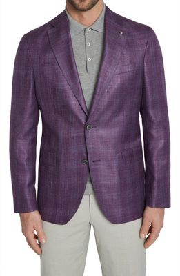 Jack Victor Midland Soft Constructed Plaid Sport Coat in Purple