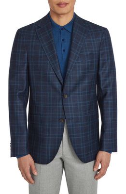 Jack Victor Midland Soft Constructed Plaid Wool Sport Coat in Blue