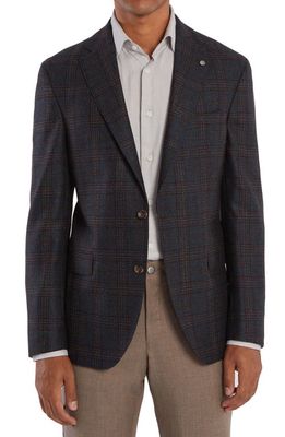 Jack Victor Midland Unconstructed Plaid Wool Sport Coat in Blue