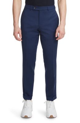 Jack Victor Payne Flat Front Wool Trousers in Blue