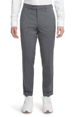 Jack Victor Payne Flat Front Wool Trousers in Light Grey