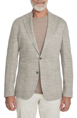 Jack Victor Queens Linen Blend Mélange Sport Coat in Tan