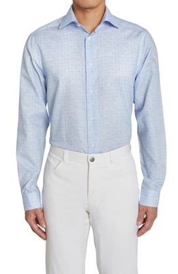 Jack Victor Windsor Neat Button-Up Shirt in Sky Blue