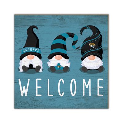 Jacksonville Jaguars 10'' x 10'' Welcome Gnomes Sign