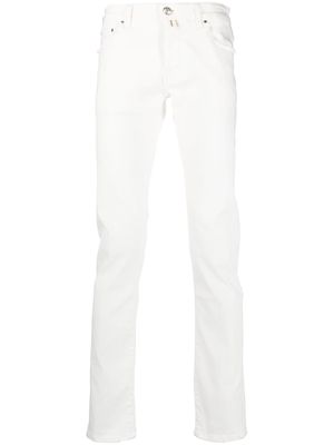Jacob Cohën bandana-print-appliqué jeans - White
