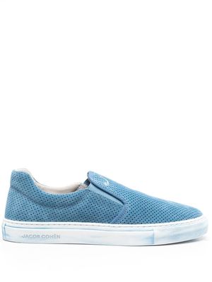 Jacob Cohen perforated-detail slip-on sneakers - Blue