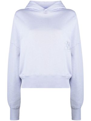 Jacob Lee embroidered-logo cotton hoodie - Grey