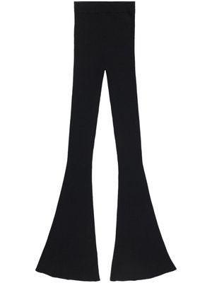 Jacob Lee flared cashmere trousers - Black