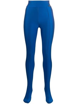 Jacob Lee shiny high-waist leggings - Blue
