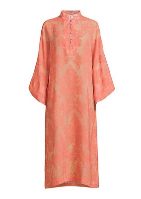 Jacquard Linen Blend Caftan