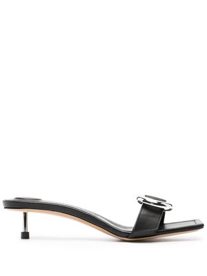 Jacquemus 40mm buckle leather mules - Black