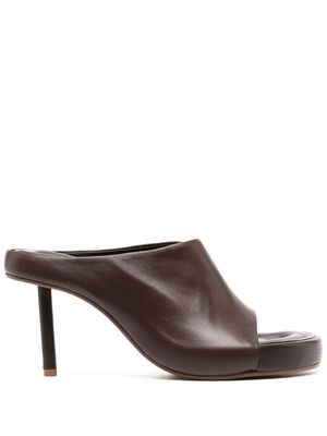 Jacquemus 85mm leather mules - Brown