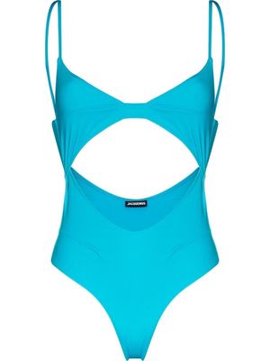 Jacquemus Aranja high-cut swimsuit - Blue