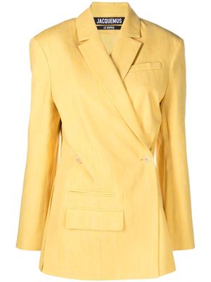 Jacquemus asymmetric double-breasted blazer - Yellow