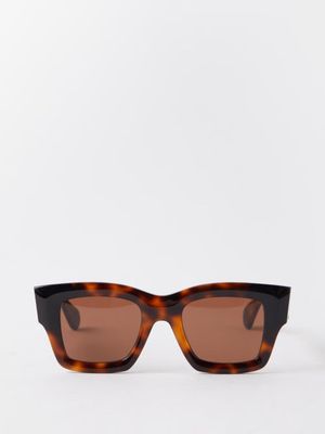 Jacquemus - Baci Oversized Square Acetate Sunglasses - Womens - Brown