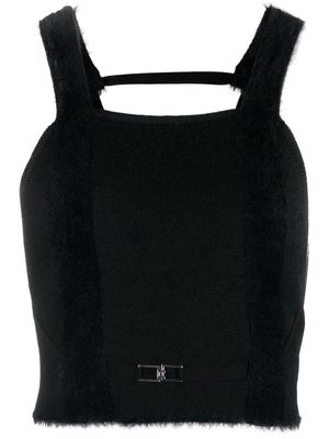 Jacquemus backless knitted vest top - Black