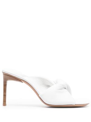 Jacquemus Bagnu 80 leather mules - White