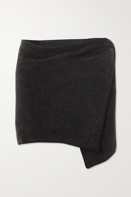 Jacquemus - Bagnu Wrap-effect Cotton-blend Chenille Mini Skirt - Brown