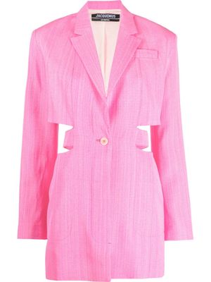 Jacquemus Bari blazer-style minidress - Pink