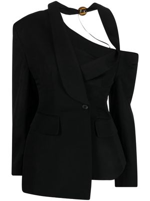Jacquemus Baska asymmetric blazer - Black