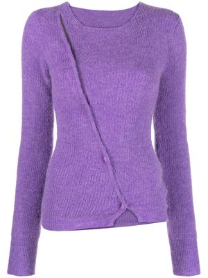 Jacquemus button-fastening knitted cardigan - Purple